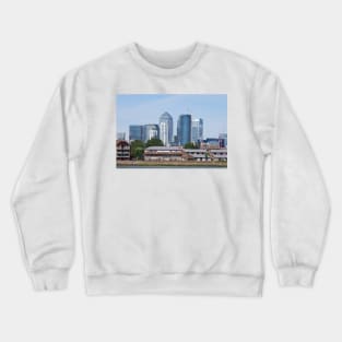 Canary Wharf Skyline - view from Greenwich Crewneck Sweatshirt